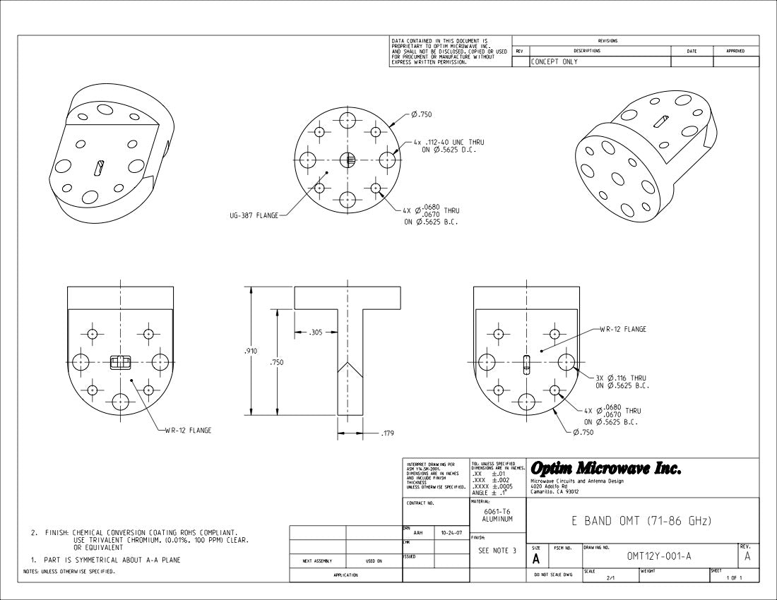 E-Band OMT (OMT12Y-001)