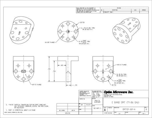 E-Band OMT (OMT12Y-001)