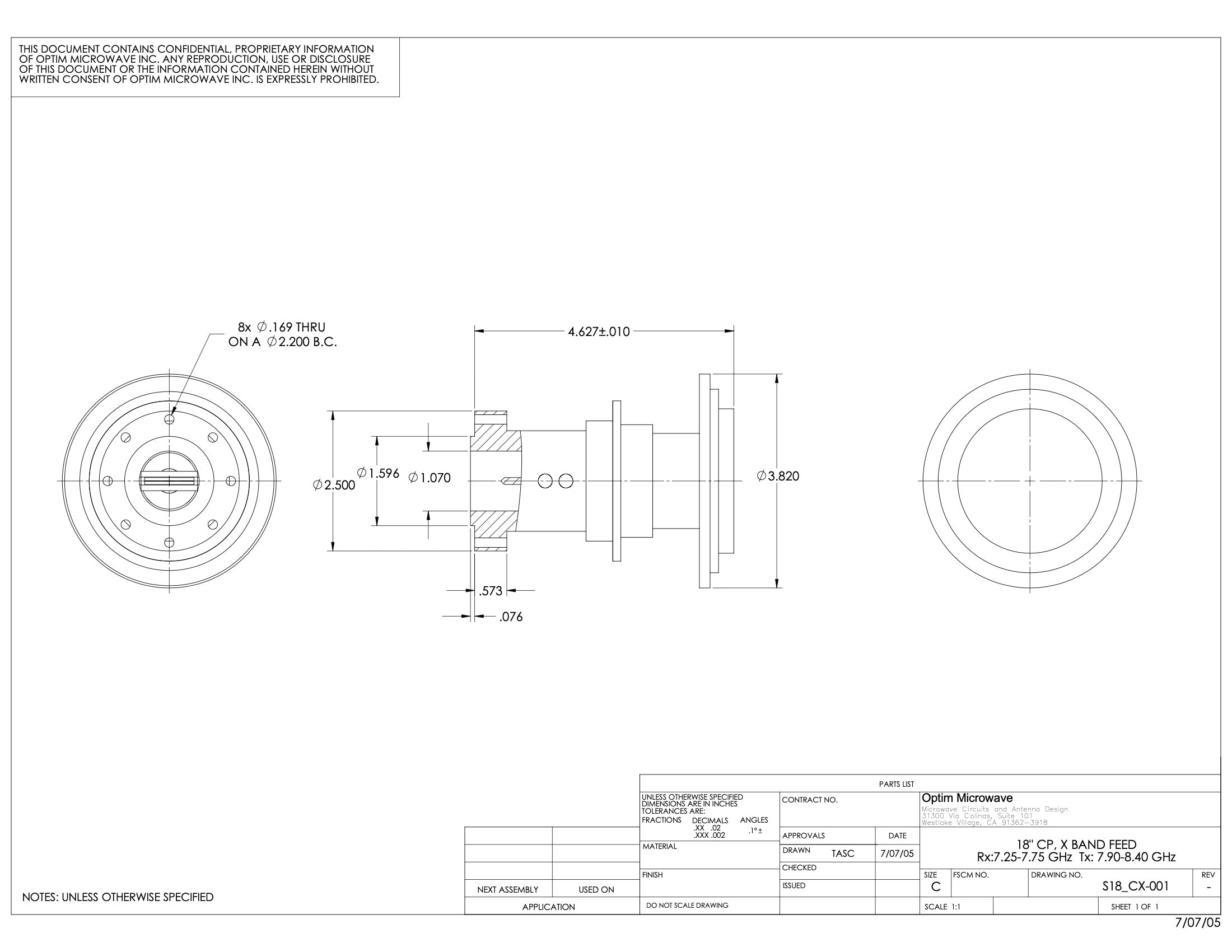 X-Band Feeds – Optim Microwave-store