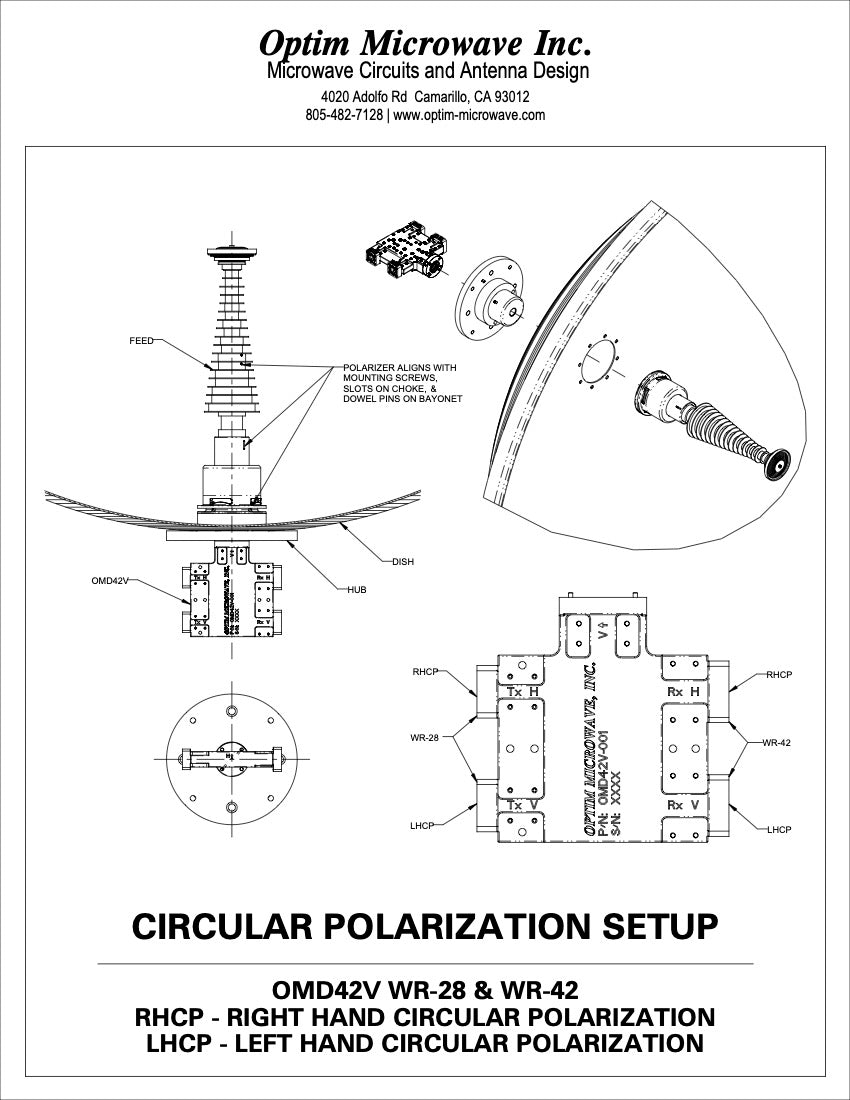 Ka-Band Quick Release Bayonet Feed for a 31.5" or 80cm Diameter Reflector