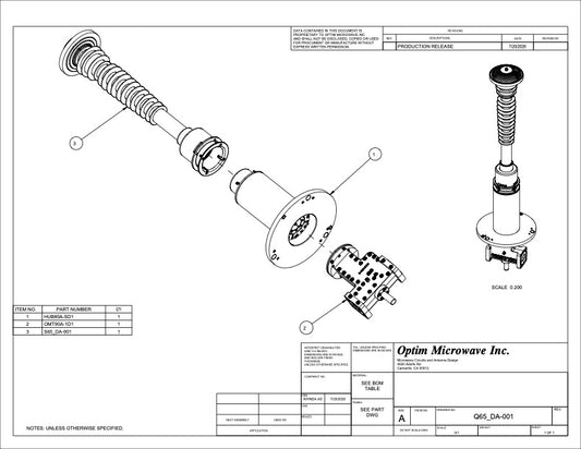 Combination Feed/OMT/Adapter/Rotating Polarizer Assembly for a 2.6m Reflector